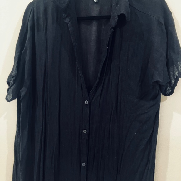 Boho Me Women’s Size S Short Sleeve Button Front Gauze Shirtdress - Picture 11 of 11